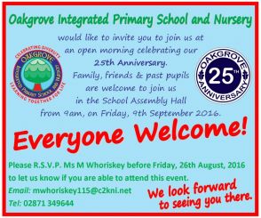 25th Anniversary Open Morning Invitation