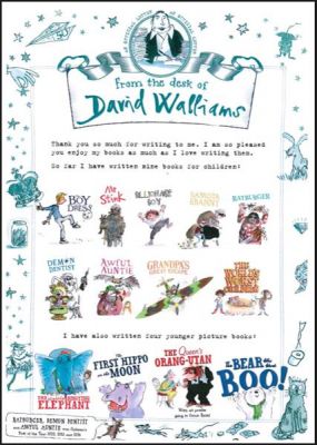 Zach's Letter from David Walliams