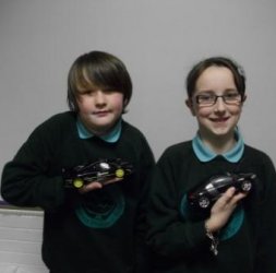 Emma and Joshua's F1 cars