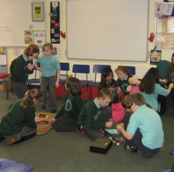 Sharing and playing with our Christmas gifts
