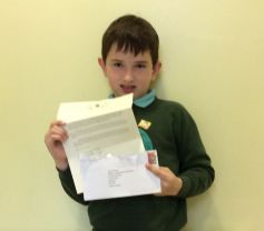 Lewis receives a letter from JK Rowling