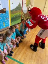 Fred the Red visits Nursery AM Class