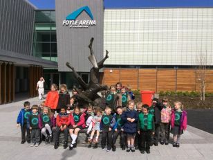 Primary One went to visit Foyle Arena.