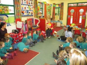 Visitors to nursery.