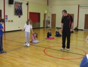 Primary 5B football skills 