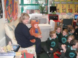 Ms Jennifer O'Brien dental health teacher came to visit Primary 2.